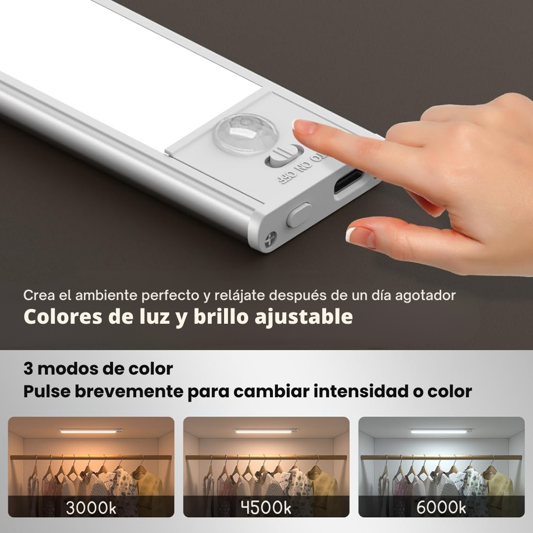 3×1 Barras de luz con sensor, luz inmediata sin esfuerzo