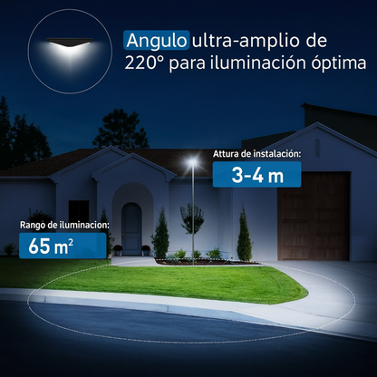 3x1 Reflector solar 1000W: ilumina exteriores gratis, instalación fácil