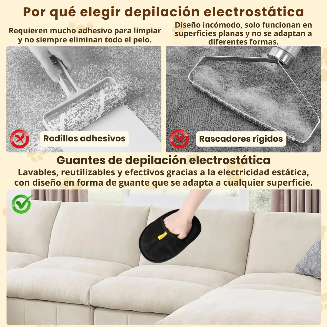 Guante quita pelos: hogar sin pelos en menos de 1 minuto